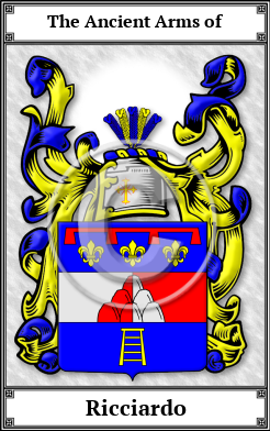 Ricciardo Family Crest Download (JPG)  Book Plated - 150 DPI