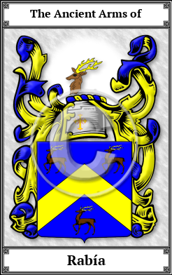 Rabía Family Crest Download (JPG)  Book Plated - 150 DPI