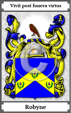 Robyne Family Crest Download (JPG)  Book Plated - 150 DPI