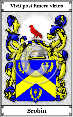 Brobin Family Crest Download (JPG)  Book Plated - 150 DPI