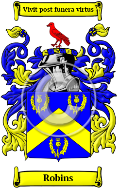Robins Family Crest Download (JPG) Heritage Series - 600 DPI