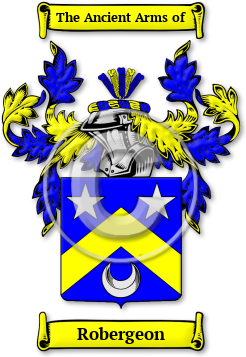 Robergeon Family Crest Download (jpg) Legacy Series - 150 DPI