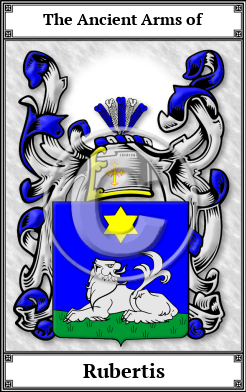 Rubertis Family Crest Download (JPG)  Book Plated - 150 DPI