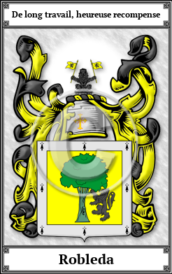 Robleda Family Crest Download (JPG)  Book Plated - 150 DPI