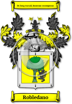 Robledano Family Crest Download (jpg) Legacy Series - 150 DPI