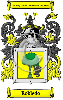 Robledo Family Crest Download (JPG) Heritage Series - 600 DPI
