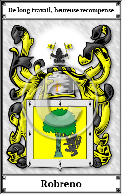 Robreno Family Crest Download (JPG)  Book Plated - 150 DPI
