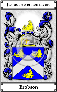 Brobson Family Crest Download (JPG)  Book Plated - 150 DPI