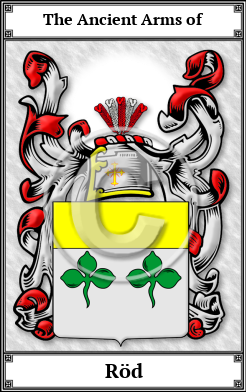 Röd Family Crest Download (JPG)  Book Plated - 150 DPI
