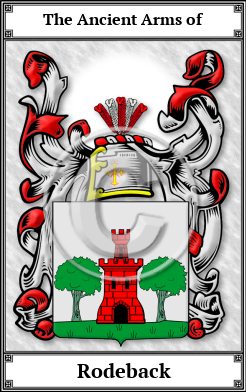 Rodeback Family Crest Download (JPG)  Book Plated - 150 DPI