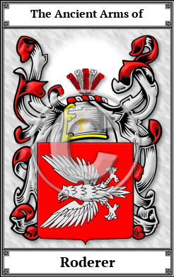 Roderer Family Crest Download (JPG)  Book Plated - 150 DPI