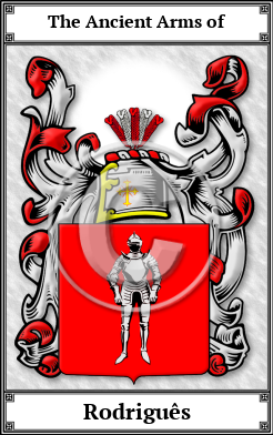 Rodriguês Family Crest Download (JPG)  Book Plated - 150 DPI