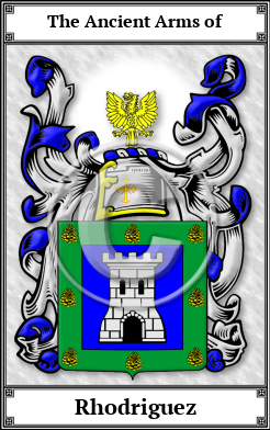 Rhodriguez Family Crest Download (JPG)  Book Plated - 150 DPI