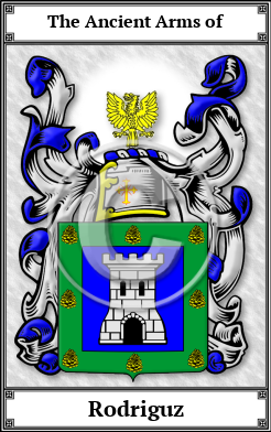 Rodriguz Family Crest Download (JPG)  Book Plated - 150 DPI
