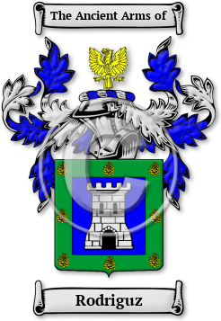Rodriguz Family Crest Download (jpg) Legacy Series - 150 DPI