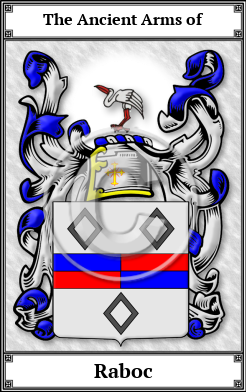 Raboc Family Crest Download (JPG) Book Plated - 600 DPI