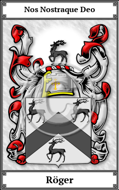 Röger Family Crest Download (JPG) Book Plated - 600 DPI