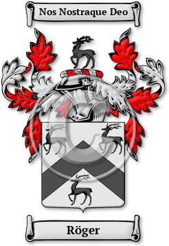 Röger Family Crest Download (JPG) Legacy Series - 600 DPI
