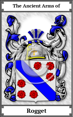 Rogget Family Crest Download (JPG)  Book Plated - 150 DPI