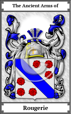 Rougerie Family Crest Download (JPG)  Book Plated - 150 DPI