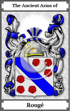 Rougé Family Crest Download (JPG)  Book Plated - 150 DPI