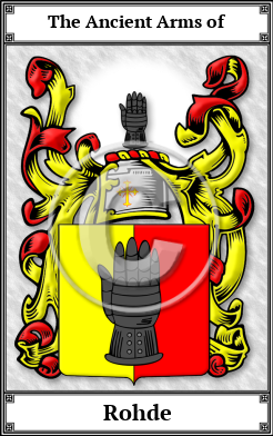 Rohde Family Crest Download (JPG)  Book Plated - 150 DPI