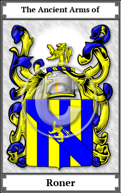 Roner Family Crest Download (JPG)  Book Plated - 150 DPI