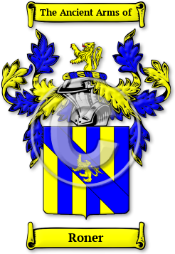 Roner Family Crest Download (jpg) Legacy Series - 150 DPI