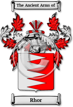 Rhor Family Crest Download (jpg) Legacy Series - 150 DPI