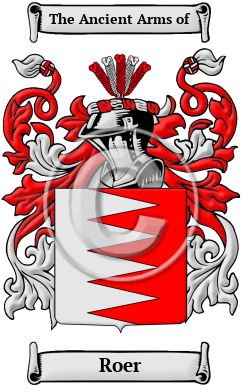 Roer Family Crest/Coat of Arms