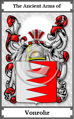 Vonrohr Family Crest Download (JPG)  Book Plated - 150 DPI