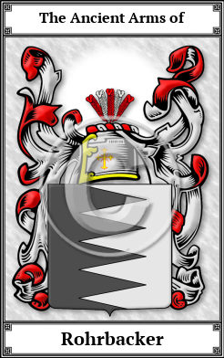 Rohrbacker Family Crest Download (JPG)  Book Plated - 150 DPI