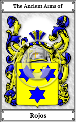 Rojos Family Crest Download (JPG) Book Plated - 600 DPI