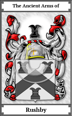 Rushby Family Crest Download (JPG) Book Plated - 600 DPI