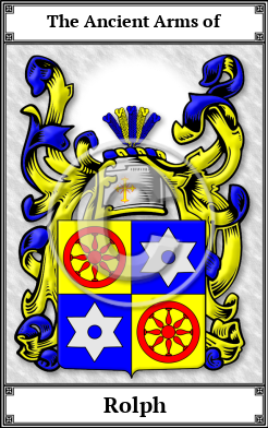 Rolph Family Crest Download (JPG)  Book Plated - 150 DPI