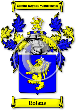 Rolans Family Crest Download (jpg) Legacy Series - 150 DPI