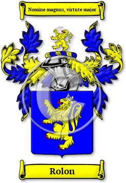 Rolon Family Crest Download (jpg) Legacy Series - 150 DPI