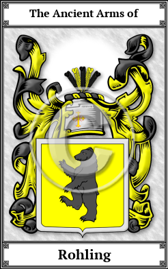 Rohling Family Crest Download (JPG) Book Plated - 600 DPI