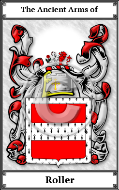 Roller Family Crest Download (JPG) Book Plated - 300 DPI