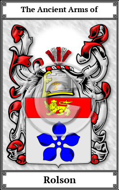 Rolson Family Crest Download (JPG) Book Plated - 600 DPI