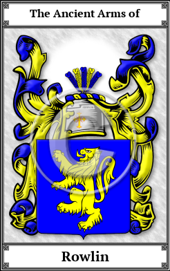 Rowlin Family Crest Download (JPG)  Book Plated - 150 DPI