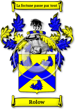 Rolow Family Crest Download (jpg) Legacy Series - 150 DPI
