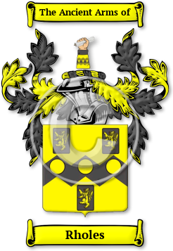 Rholes Family Crest Download (jpg) Legacy Series - 150 DPI