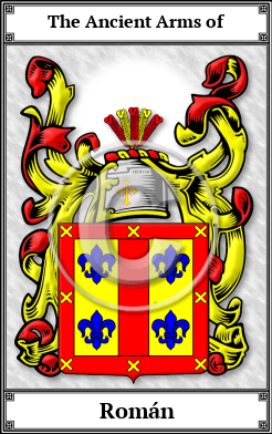 Román Family Crest Download (JPG)  Book Plated - 150 DPI