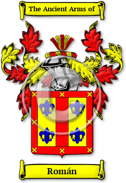 Román Family Crest Download (jpg) Legacy Series - 150 DPI