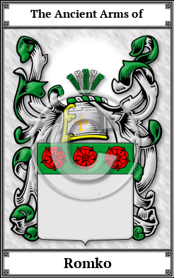 Romko Family Crest Download (JPG) Book Plated - 600 DPI
