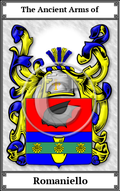 Romaniello Family Crest Download (JPG) Book Plated - 600 DPI