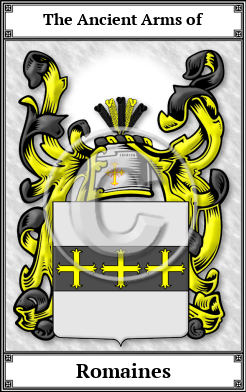 Romaines Family Crest Download (JPG)  Book Plated - 150 DPI