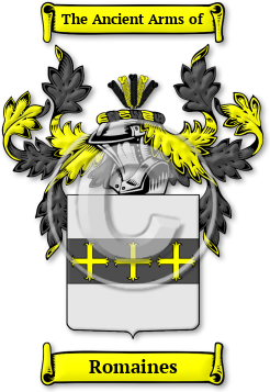 Romaines Family Crest Download (jpg) Legacy Series - 150 DPI