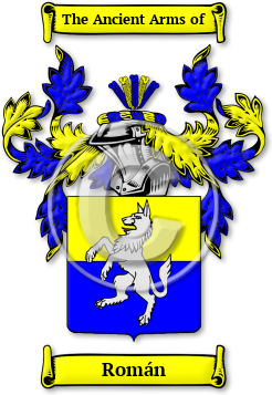 Román Family Crest Download (jpg) Legacy Series - 150 DPI